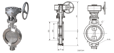對夾式硬密封蝶閥 D373H、D373Y 型